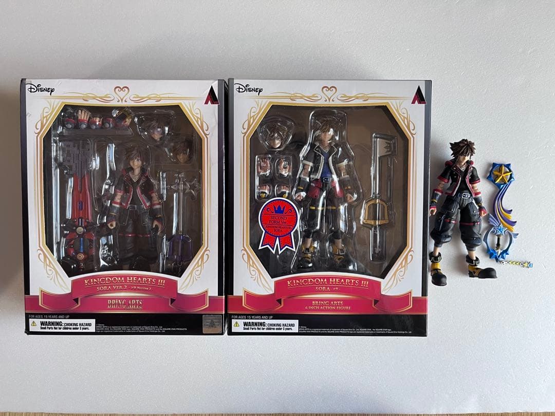 【訳あり】KINGDOM HEARTS III ブリングアーツ ソラ 3体セット キングダム ハーツIII」主人公「ソラ」と「リク」が表情パーツ等造形を