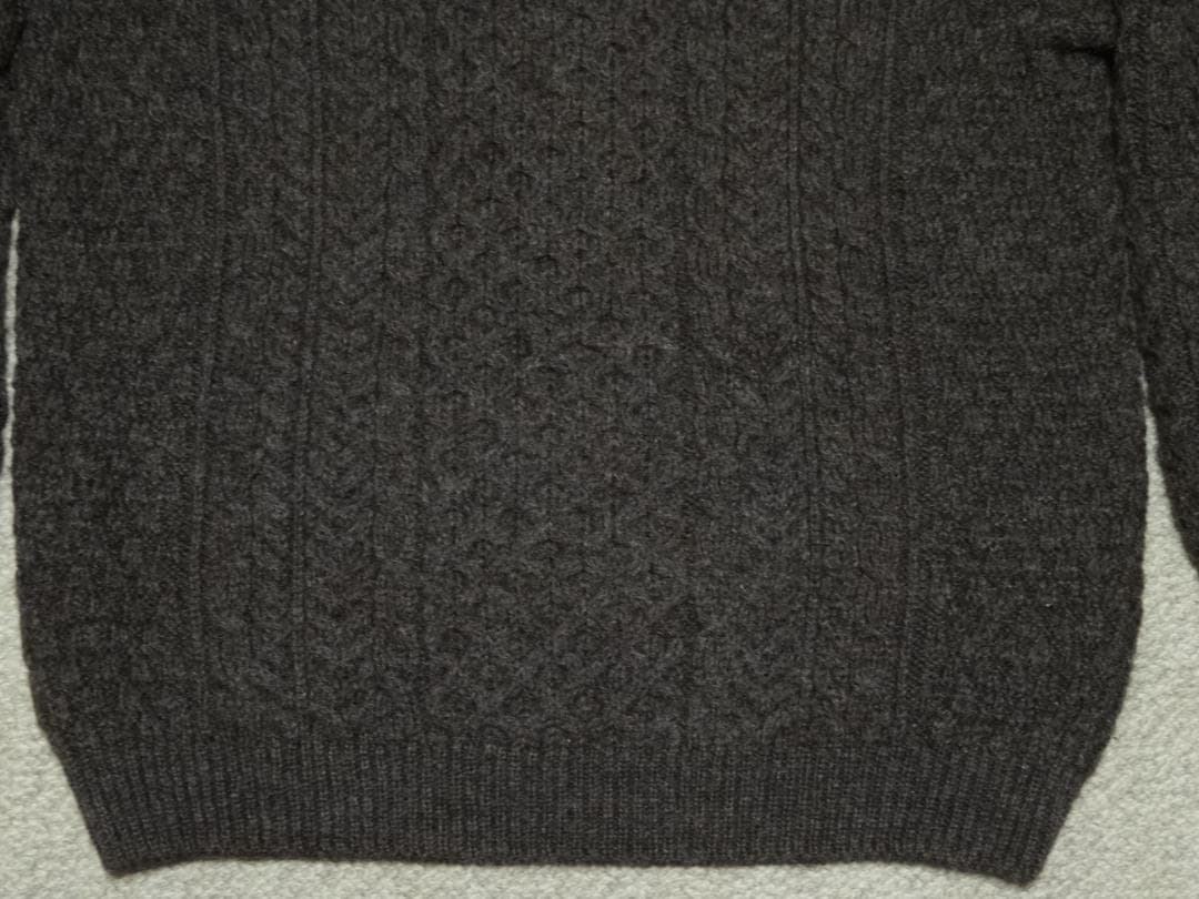 美品 ORVIS アイルランド製 ケーブルニット オービス XL 厚手 茶系