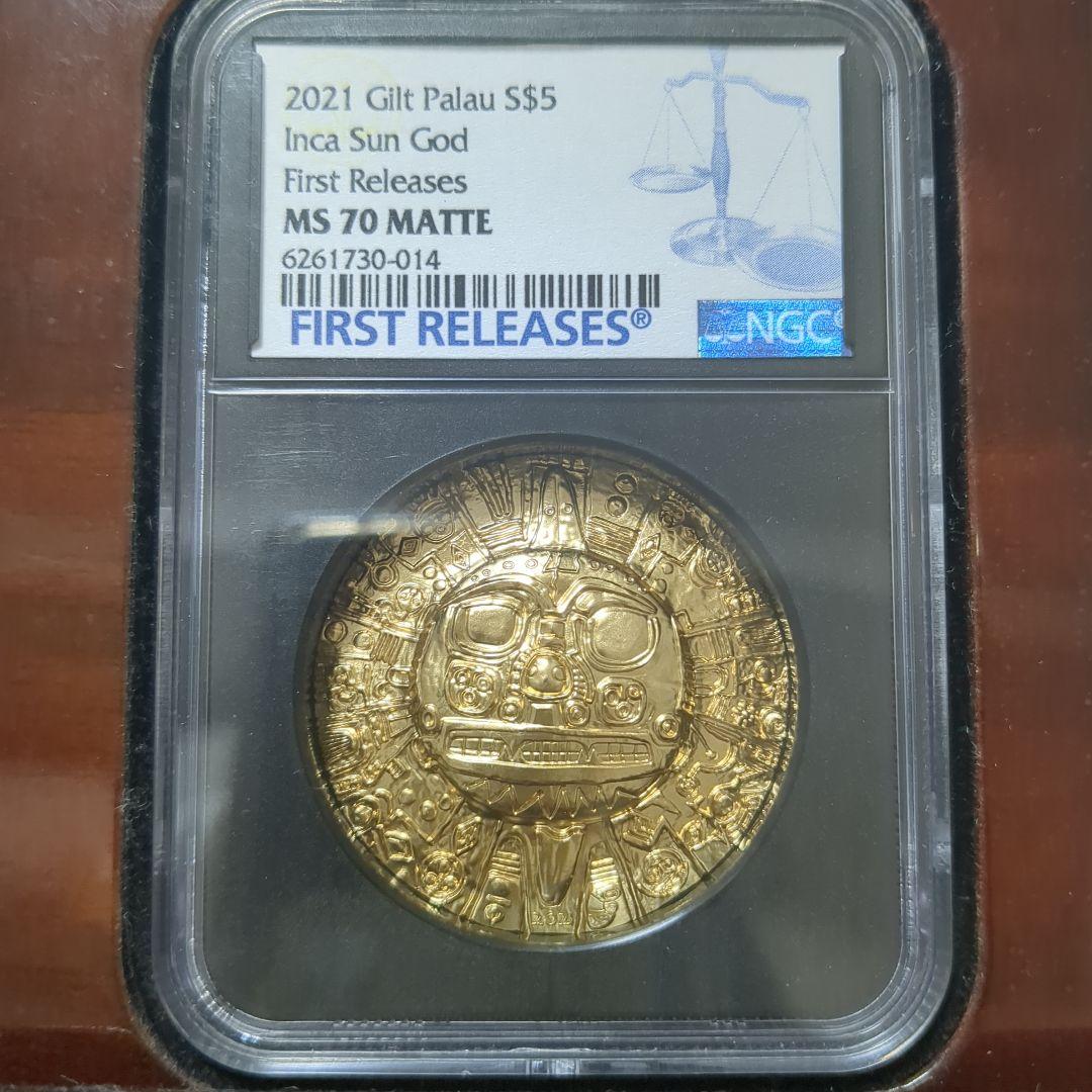 【NGC MS70】2021 パラオ $5 インカ太陽神 金色記念貨 NGC MS70】2021 パラオ $5 インカ太陽神 金色記念貨 - メルカリ