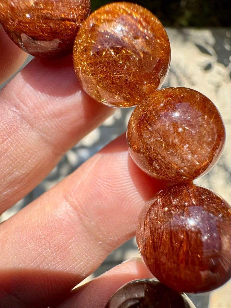 【向江大樹さん専用】ブラウンルチル 14mm 内径16cm キラキラ光る