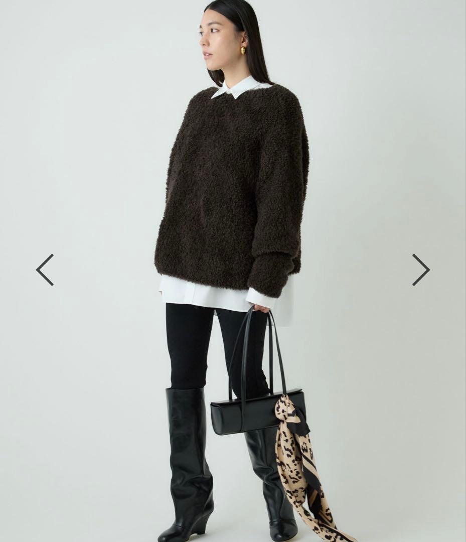 試着のみ新品 chaos カオスペルシアモールニット ダークブラウン