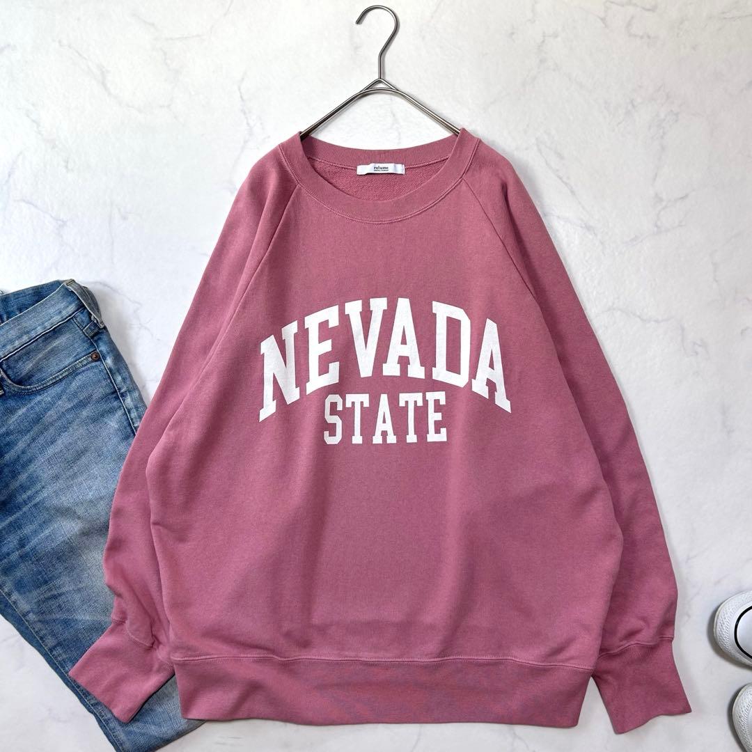 美品ジャーナルスタンダードレリューム NEVADAロゴスウェットくすみ