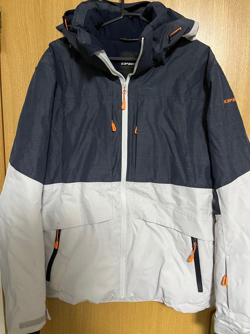 ICEPEAK ネイビー/ホワイト スキーウェア 上下セット XL ICEPEAK（アイスピーク） スキーウェア 上下セット メンズ SNOW JK+