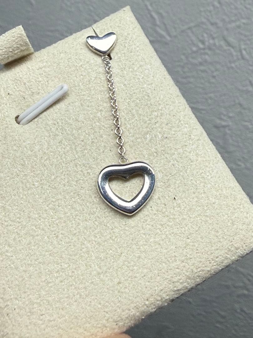 n*o様 ティファニーシルバー925 ハート型ロングピアス　3.6g