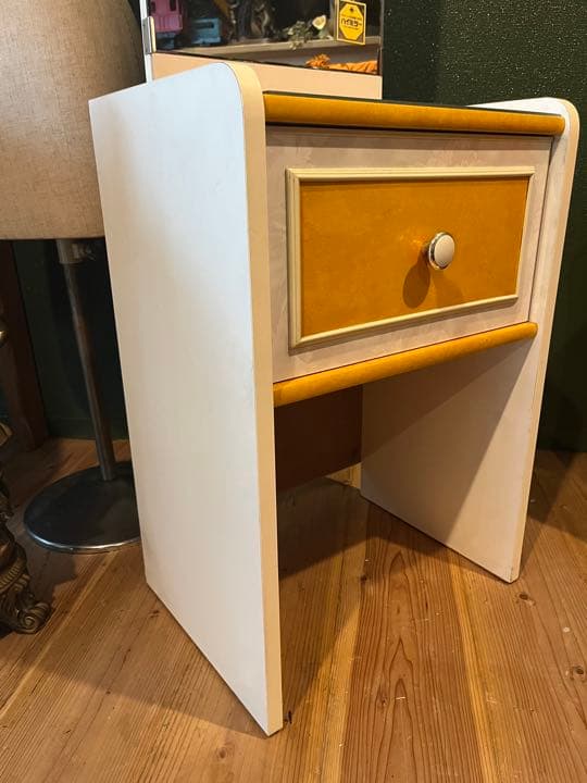 ドレッサー 鏡台 黄 レトロポップ 昭和レトロ インテリア 当時物