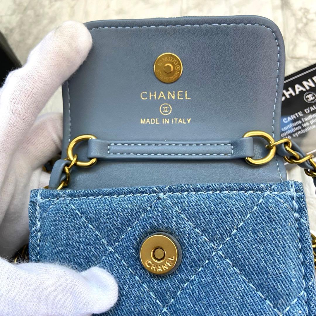 新品！ シャネル CHANEL ノベルティ ミニショルダーバッグ デニム
