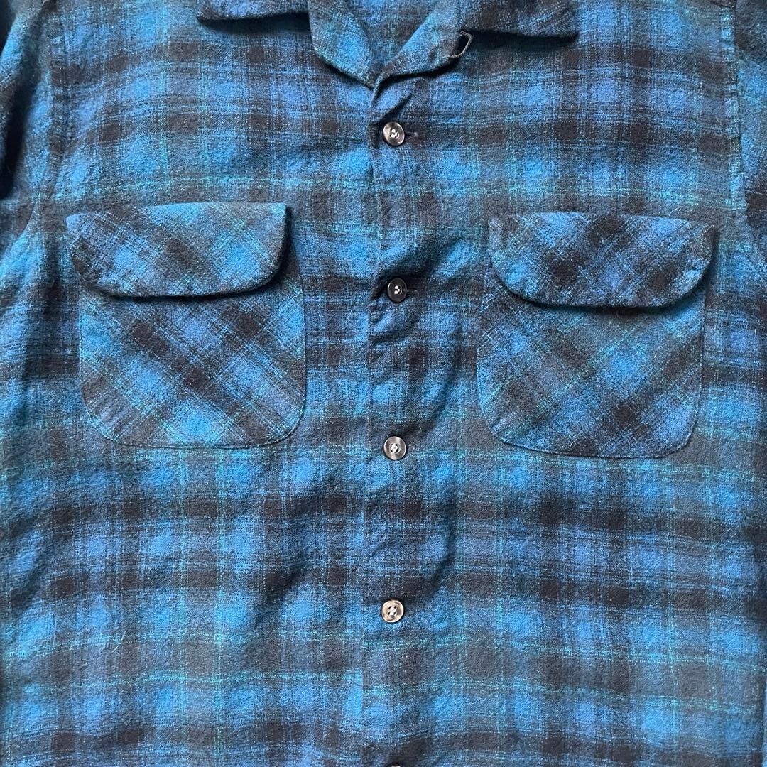 60s PENDLETON ボードシャツ オンブレ シャドー ヴィンテージ - メルカリ
