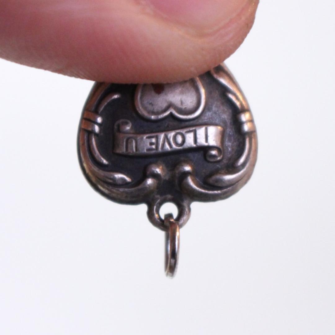 40s スウィートハートジュエリー パフィハート シルバー ハート ILOVEU