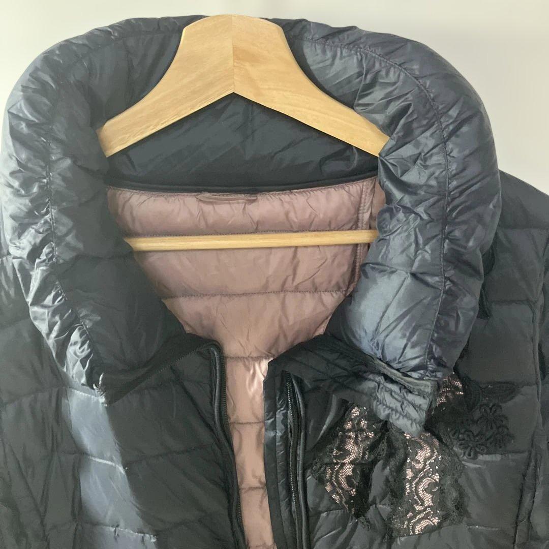 美品＊amitie アミティエ ／ダウンジャケット アウター 濃ネイビー