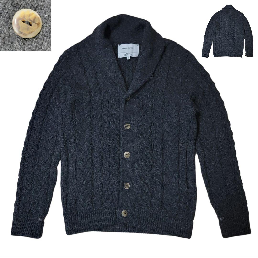 上質を纏う 定価11万 イノウエブラザーズ ロイヤルアルパカケーブルカーディガン THE INOUE BROTHERS/ザイノウエブラザーズ】Suri Cardigan/アルパカ