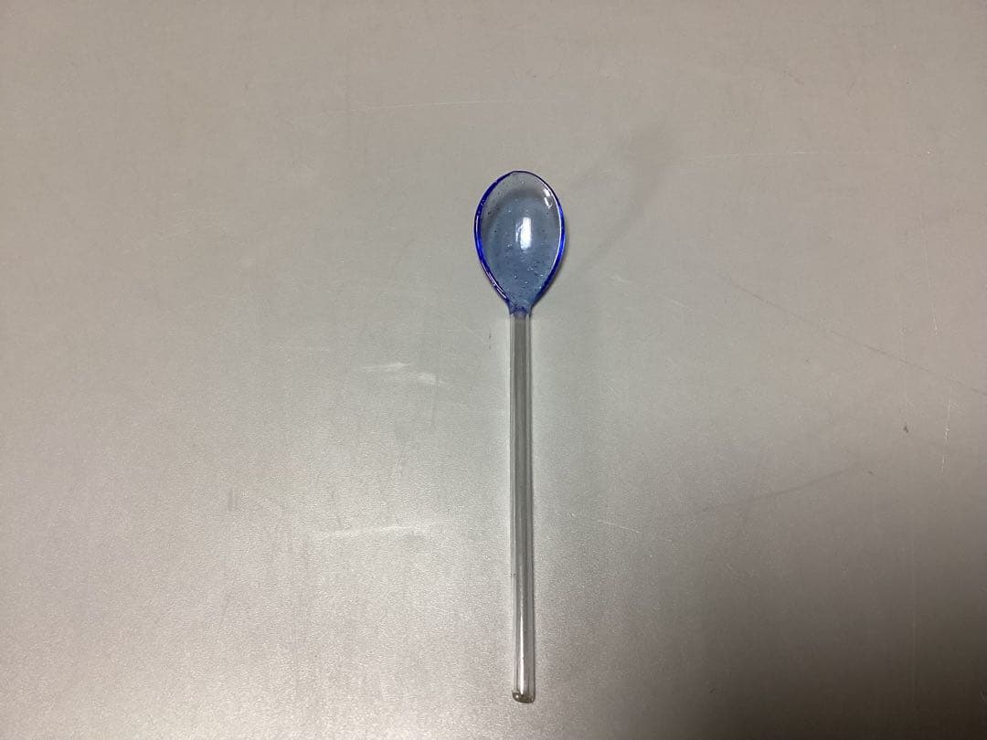 縁赤 水玉模様 なつめ形 氷コップ ガラススプーン付き