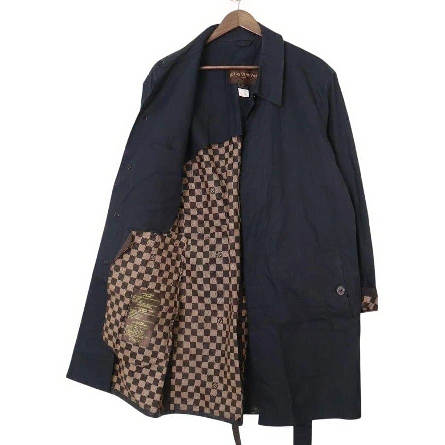 【訳あり】LOUIS VUITTON ルイヴィトン ダミエ コート 50 メンズ LOUIS VUITTON（ルイ・ヴィトン） カシミヤ Pコート 50サイズ ブラック