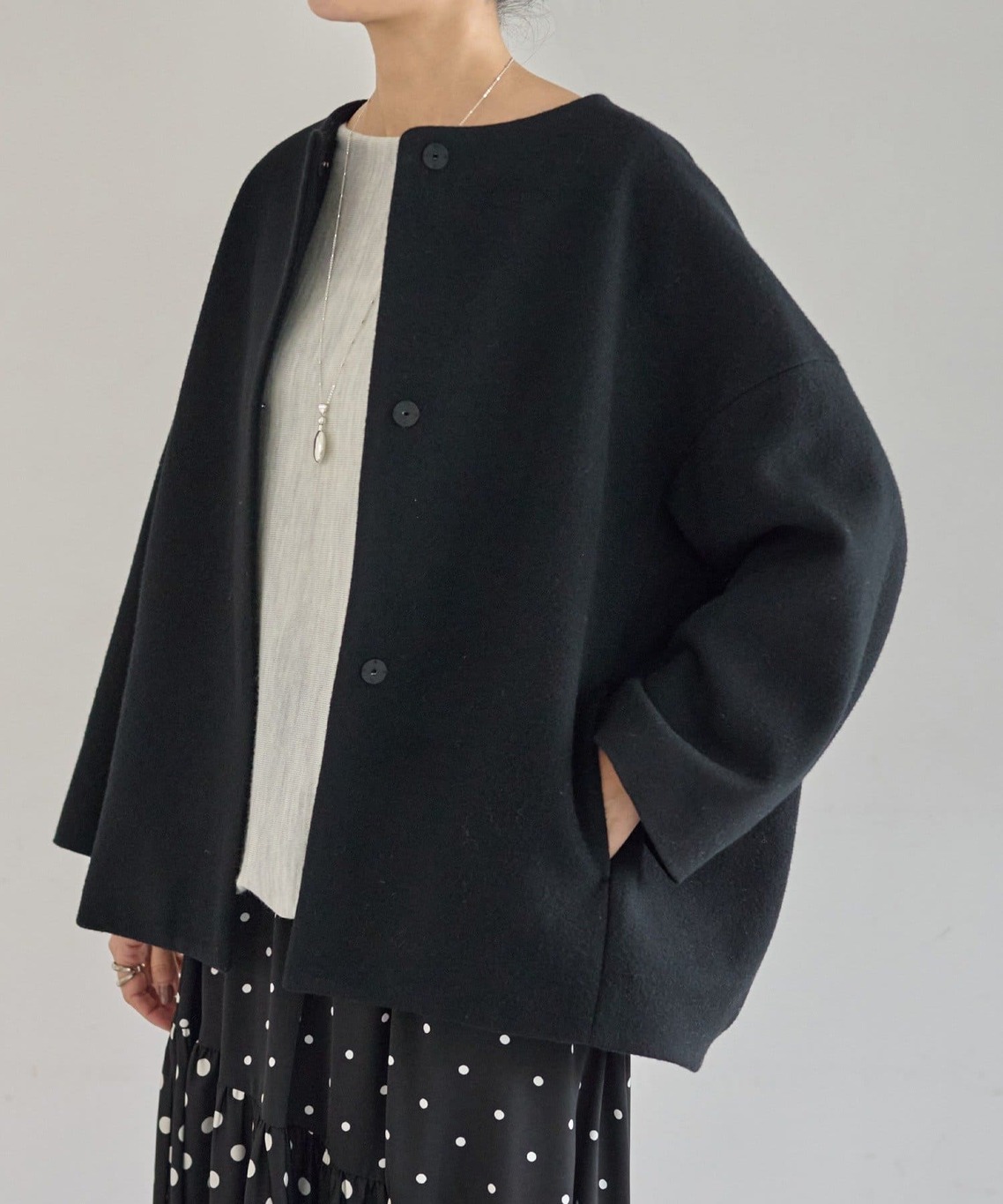 PICK UP】後ろぷっくりウールショートコート - BEARDSLEY(ビアズリー