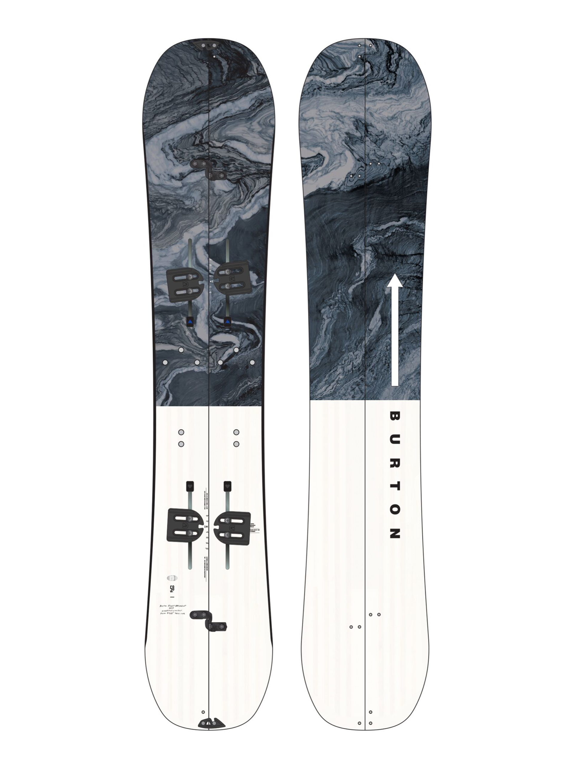 Burton Flight Attendant Split Snowboard - white, black