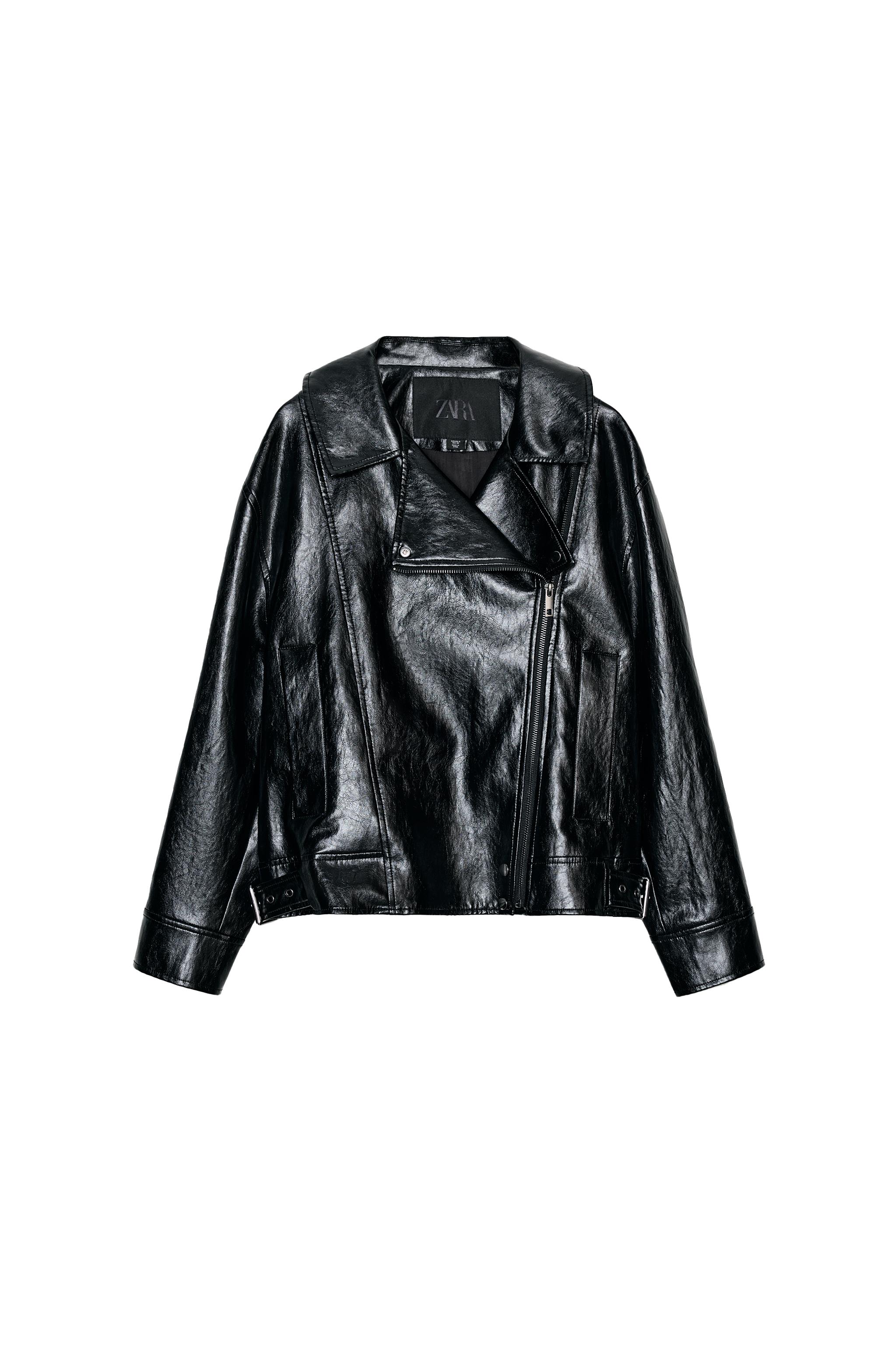 ZWコレクション フェイクレザージャケット - ブラック | ZARA Japan / 日本