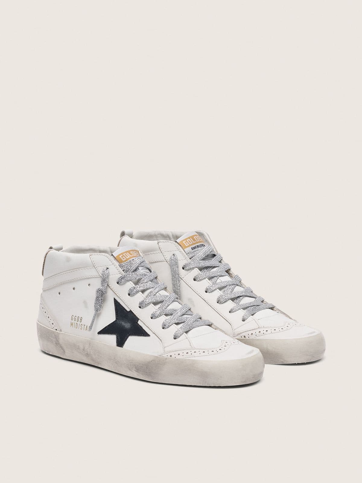 Women's Mid Star with laminated heel tab and glitter laces