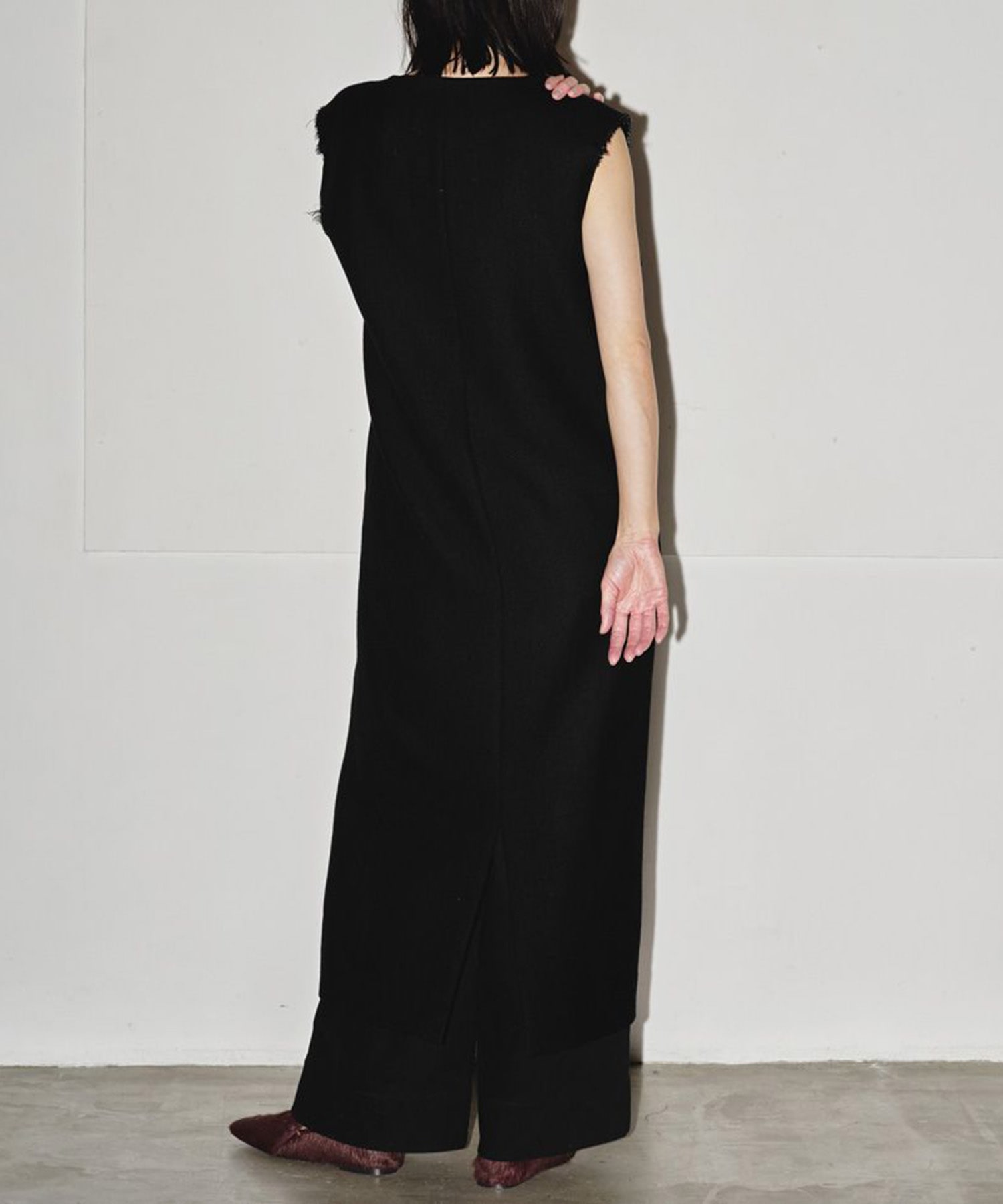 Doubleface Wool Keyneck Dress(36 BLACK): TODAYFUL: WOMENS