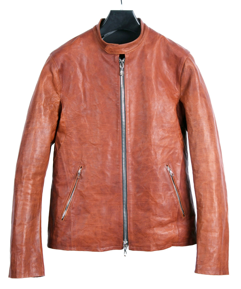 地生フルタンニンカーフ イタリアン OIL/WAX 加工 シングルライダース