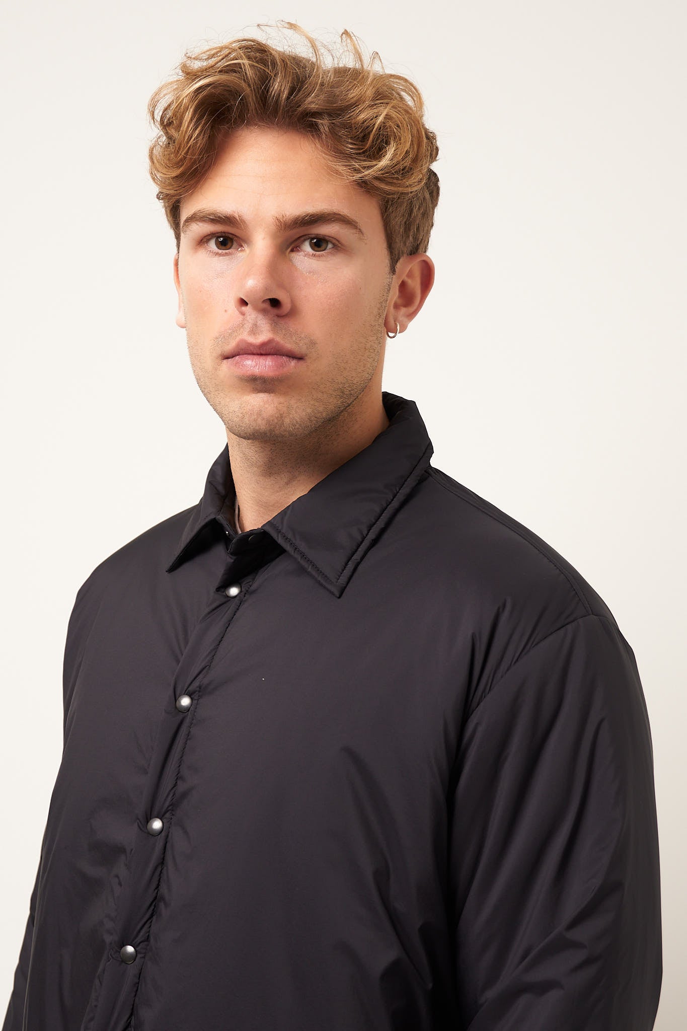 STRØM - Padded Overshirt Black