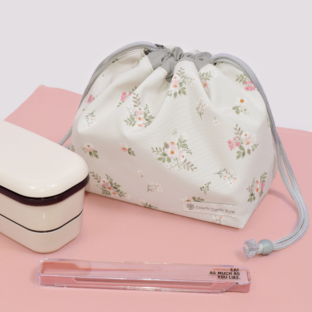 ゆうパケット対応 新登場 巾着 中 マチ有りお弁当袋 [2026春モデル] 撥