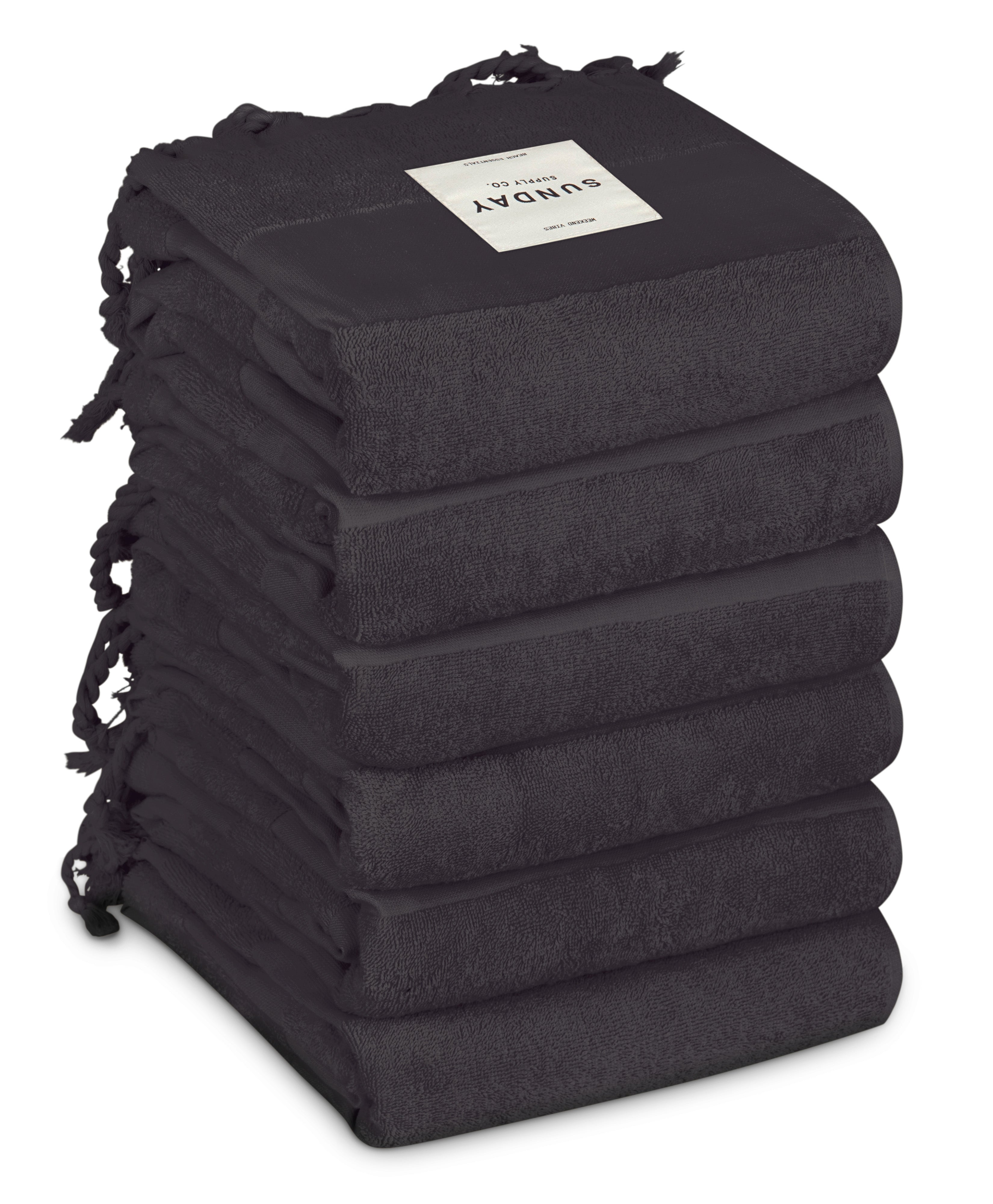 Black Rock Beach Towel Set of 6 | Sunday Supply Co.