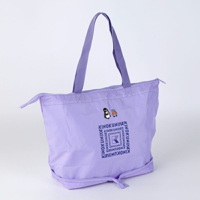 紀ノ国屋 Suicaのペンギン折りたためる保冷トートバッグ パープル