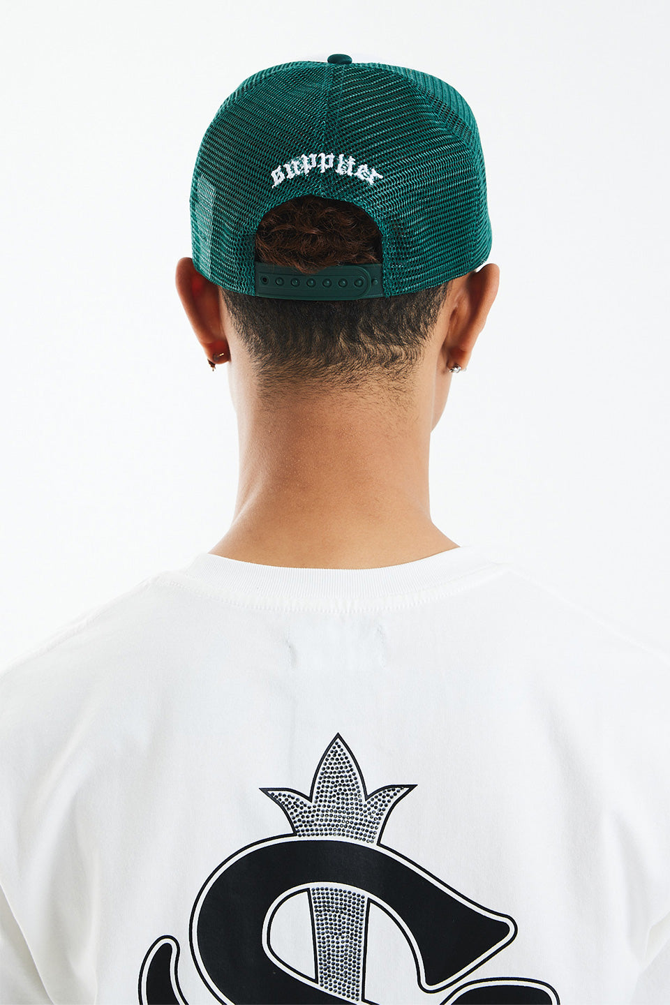 Cross Leather Patch Mesh Cap｜SUPPLIER｜キャップ