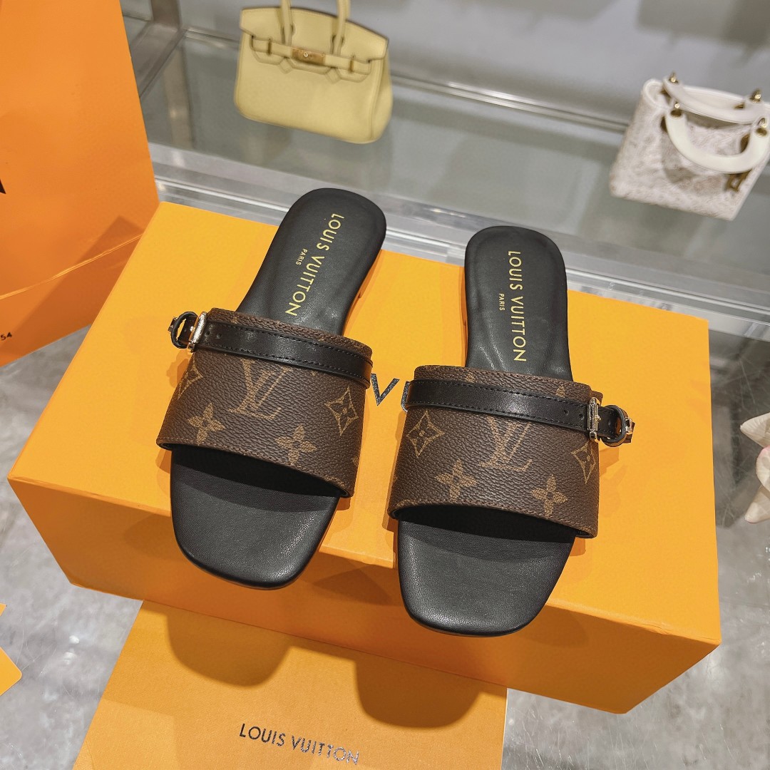 □LOUIS VUITTON□替えヒール付き□デニム地モノグラムミュール□お花