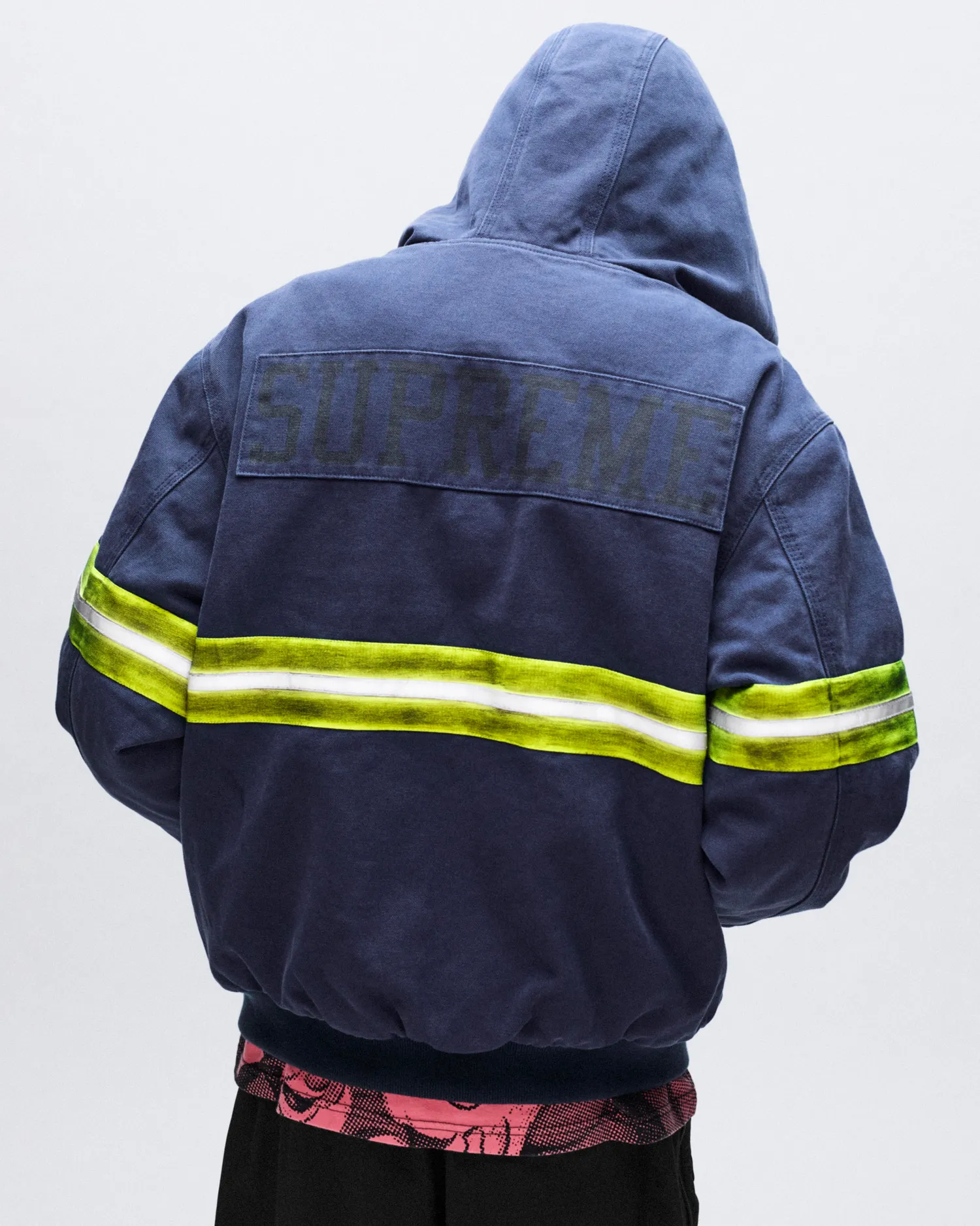 Reflective Stripe Hooded Work Jacket | Supreme 24fw