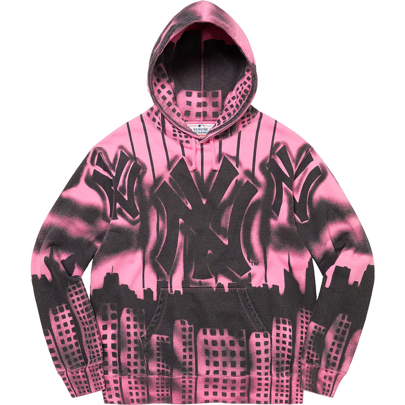 Supreme®/New York Yankees™ Airbrush Hooded Sweatshirt | Supreme 21fw